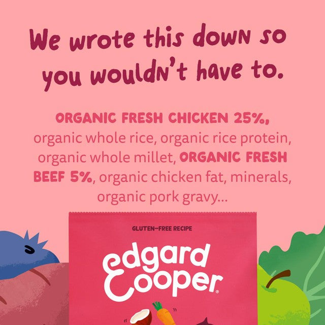 Edgard & Cooper gluten free dry dog food with organic beef and free-range chicken 2.5kg - British product