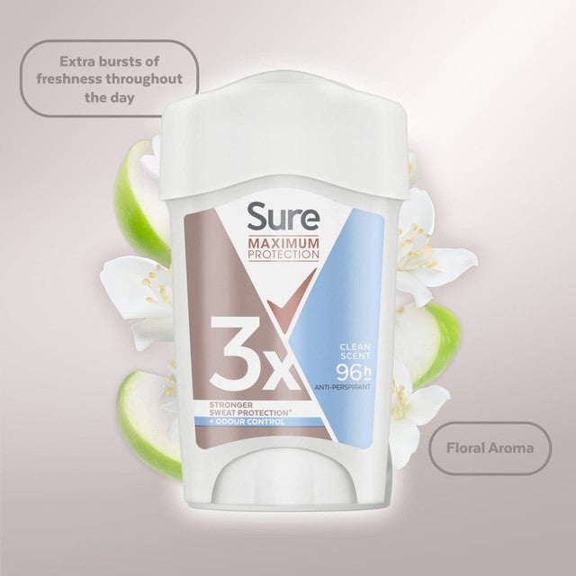 Sure Maximum Protection Clean Scent Cream Stick Antiperspirant