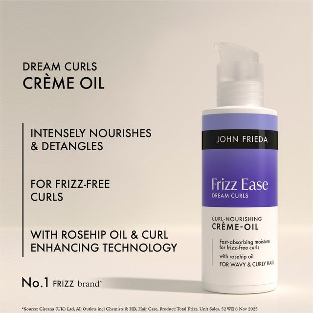 John Frieda Frizz Ease Dream Curls Curl Defining Oil bottle, UK version