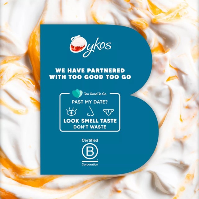 Oykos gresk yoghurt med jordbær 4x110g, importert fra Storbritannia