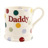 Emma Bridgewater Polka Dot Daddy 1/2 pint mug - British product