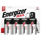 Energizer D alkaline batteries 4-pack - British product