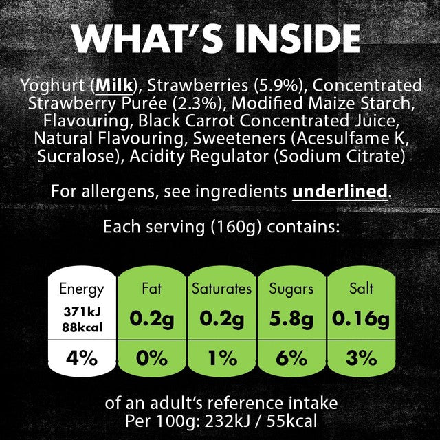 GetPro Strawberry High Protein Yogurt 160g - British product