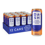 DASH Orange Sparkling Water 12x330ml cans - British product