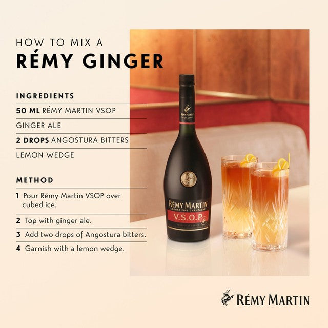 Remy Martin VSOP Cognac Fine Champagne bottle (British brand)