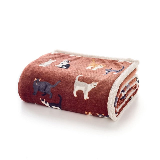 Deyongs Mixed Kitty Brick Throw 140 x 180cm - British product