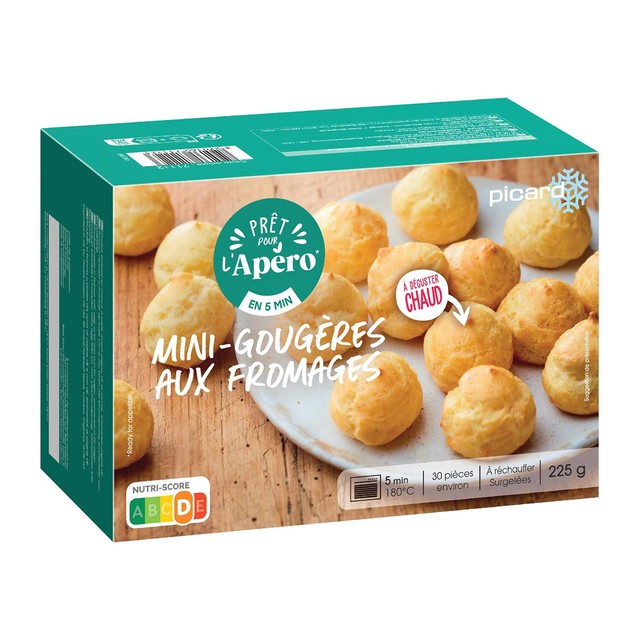 Picard mini cheese gougeres with Comté, 30 per pack, imported from the UK