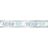Unique Party Happy Birthday Boy foil banner 9ft, UK version