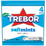 Trebor chewy spearmint flavoured candy rolls multipack 179g (British brand)