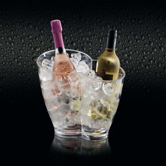 BarCraft clear acrylic double sided wine cooler 7 litre - British product