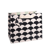 Caroline Gardner black and white scalloped medium gift bag - British product