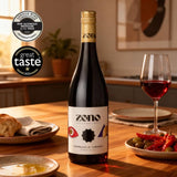 ZENO alcohol-free Tempranillo Cabernet Sauvignon bottle, imported from the UK