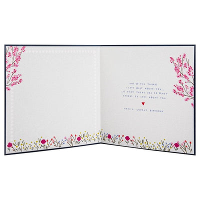 M&S Wife Heart All My Love Birthday Card 19.8cm x 19.85cm