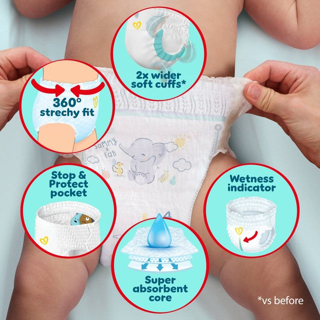 Pampers Premium Protection Nappy Pants size 5 essential pack, imported from the UK