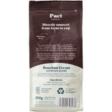 Pact Bourbon Cream espresso whole bean coffee 200g, imported from the UK