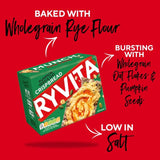 Ryvita Crispbread Pumpkin Seed & Oat 200g, imported from the UK