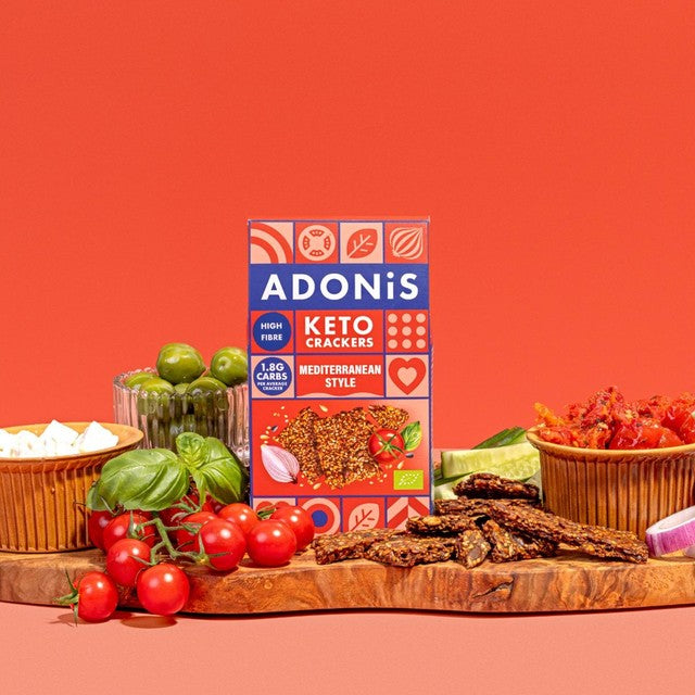 Adonis Mediterranean Style Keto Crackers 60g - British product