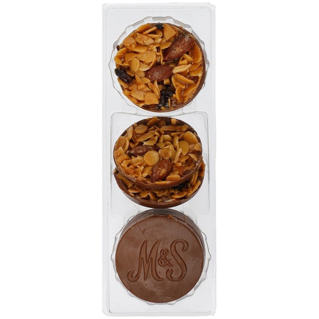 M&S Milk Chocolate Florentines with almonds, sultanas and candied peel 170g, imported from the UK