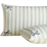 M&S bow striped green bedding set double - British product