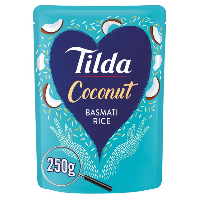Tilda microwave coconut basmati rice 250g (British brand)