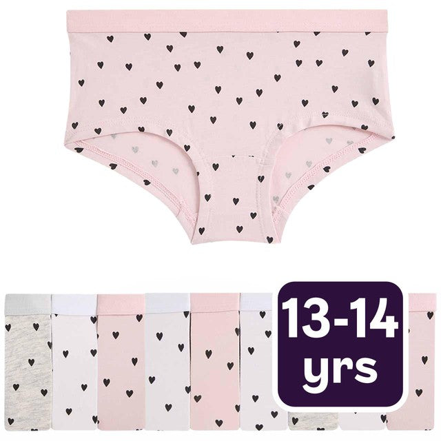 M&S heart print children's underwear shorts 13-14Y, imported from the UK