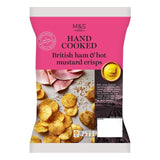 M&S Ham & Hot Mustard potato crisps 150g, UK version