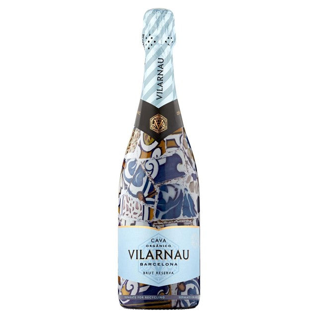 Vilarnau Brut Reserva Organic Cava 75cl, imported from Spain