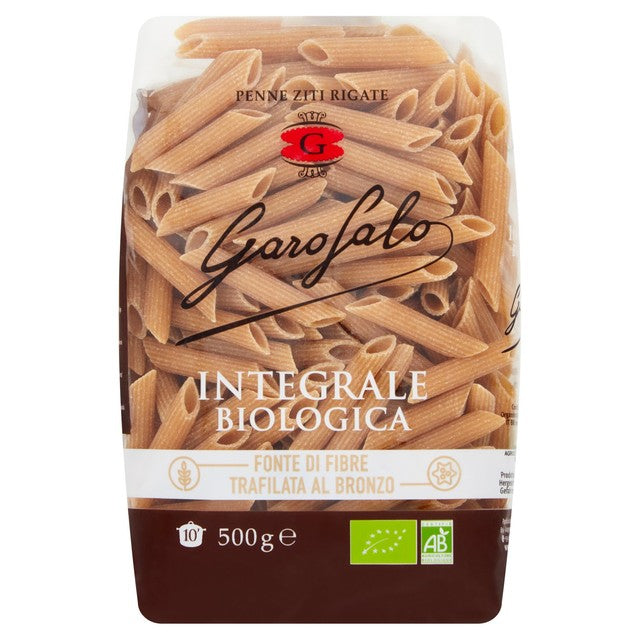 Garofalo organic whole wheat penne dry pasta 500g, UK version