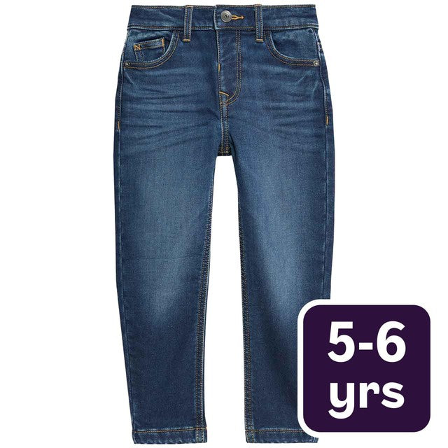 M&S boys skinny jeans dark denim 5-6 years, imported from the UK