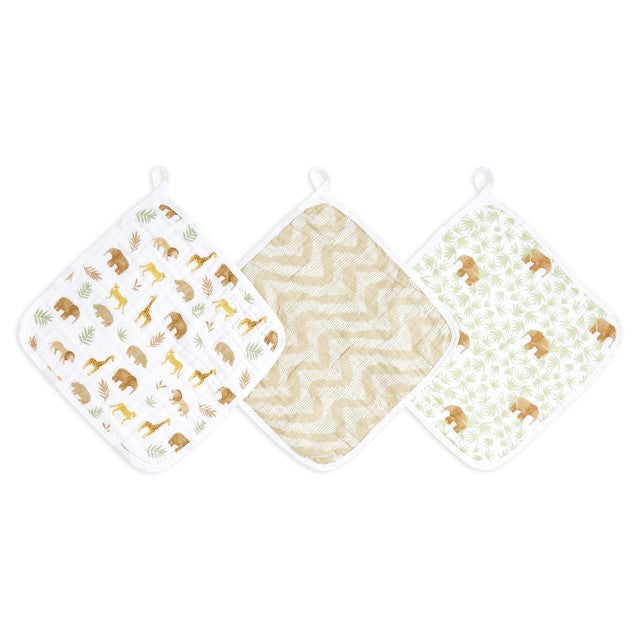 Aden+Anais cotton muslin washcloths 3-pack, 30 cm x 30 cm - British product