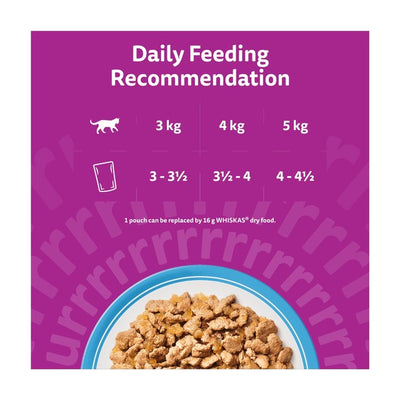 M&S Whiskas 1+ Nassfutterbeutel für erwachsene Katzen Fisch-Favoriten in Gelee 12 x 85g- Online kaufen bei McGrocer