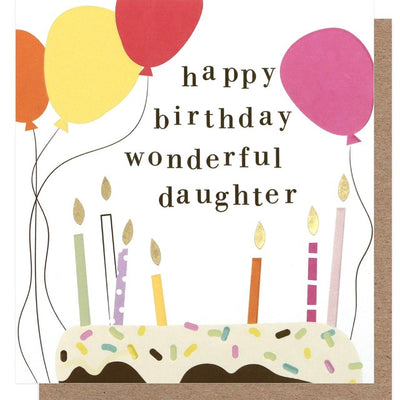 M&S Caroline Gardner Wonderful Daughter Birthday Card 14.6cm x 14.0cm- Buy online at McGrocer
