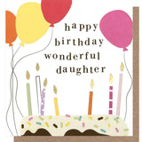 Caroline Gardner Wonderful Daughter birthday card 14.6cm x 14.0cm (British brand)