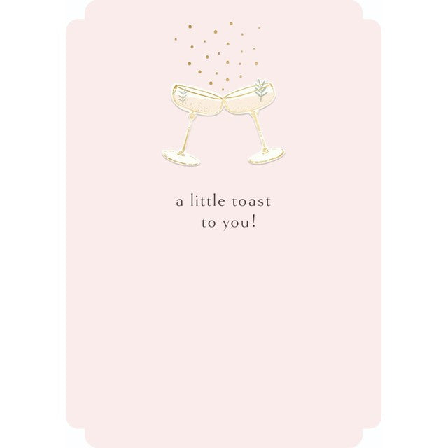 Pigment Little Toast to You congratulations card 130mm x 176mm, UK version