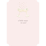 Pigment Little Toast to You congratulations card 130mm x 176mm, UK version