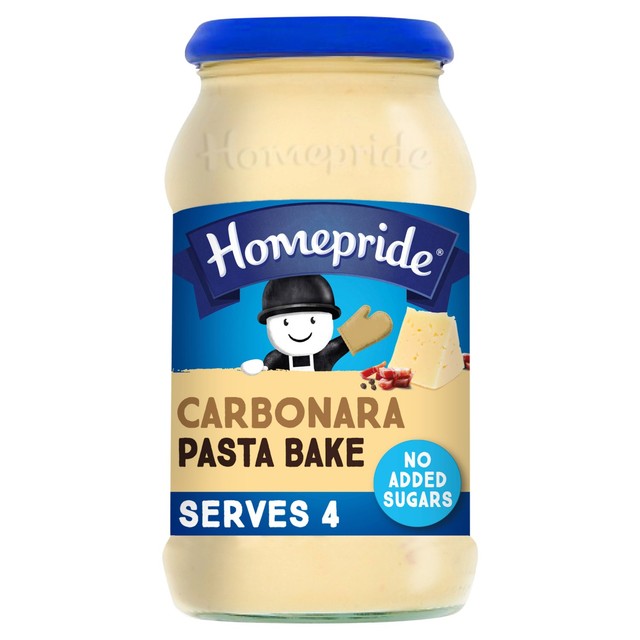 Homepride carbonara pasta bake sauce no added sugar, UK version
