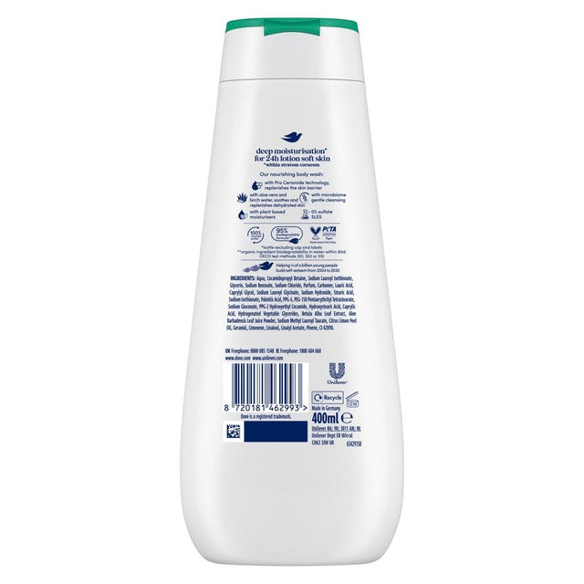 Dove Hydrating Advanced Care Body Wash Shower Gel Aloe Vera & Birch Water