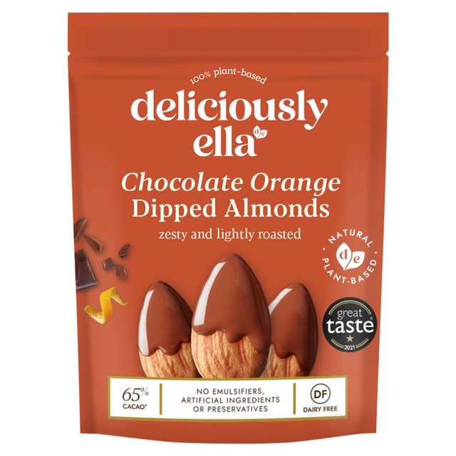 Deliciously Ella chocolate orange dipped almonds 75g - British product