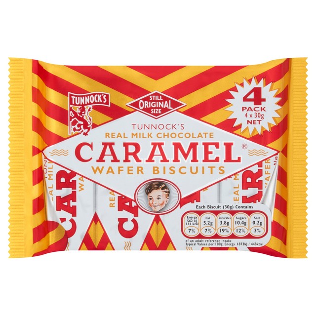 Tunnock's Milk Chocolate Wafer Biscuits 120g (British brand)