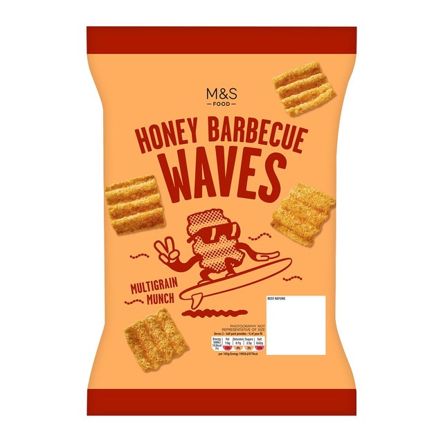 M&S Honey Barbecue Multigrain Snacks 60g, imported from the UK
