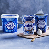 Onken Greek Style Natural Set Yogurt 450g, imported from the UK
