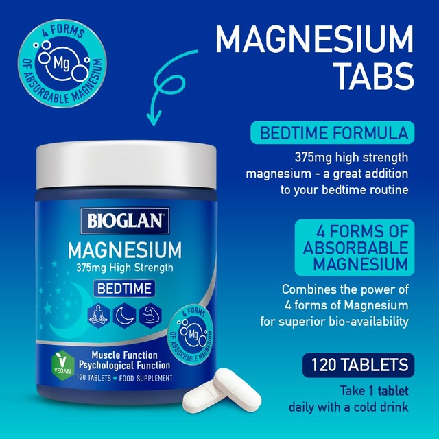 Bioglan Active Magnesium Tablets 120 Tablets - British product