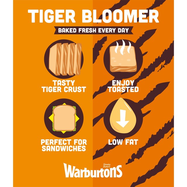 Warburtons Tiger White bread 600g (British brand)