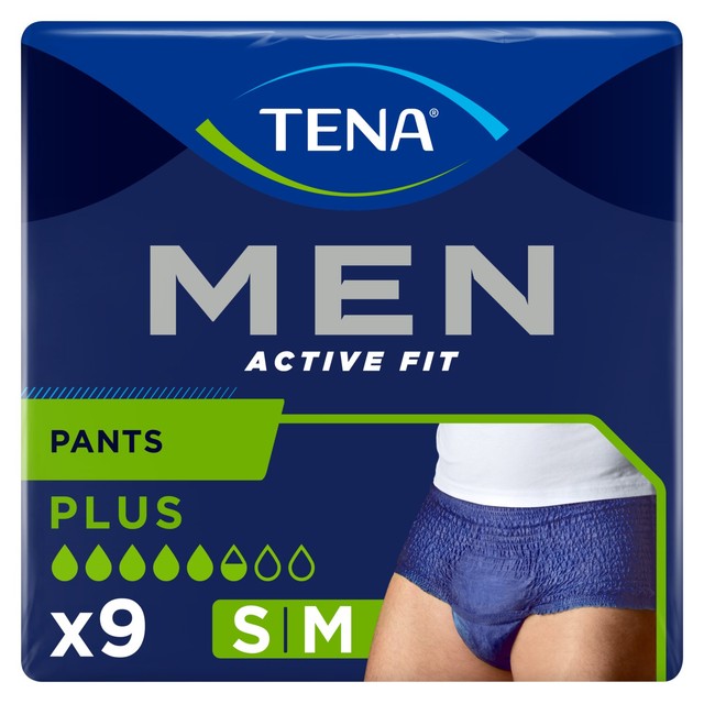 TENA Men Active Fit Incontinence Pants Plus Small Medium (British brand)