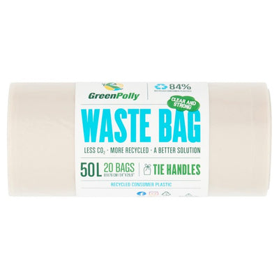 M&S GreenPolly Recycled Bin Bags Household Waste Bags 50L- Buy online at McGrocer