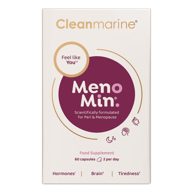 Cleanmarine MenoMin menopause supplement 60 capsules - British product