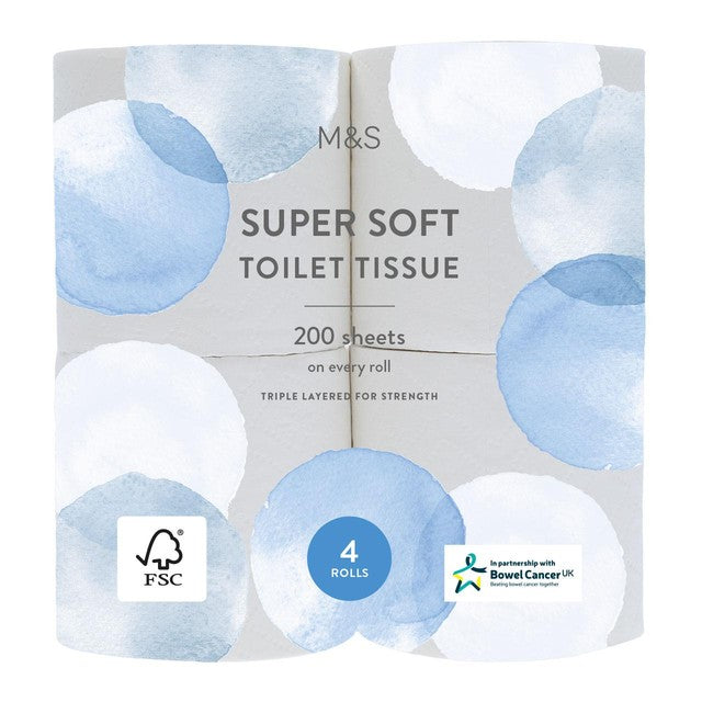 M&S Soft Toilet Tissue 4 rolls, imported from the UK