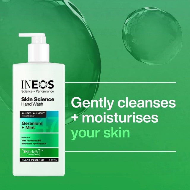 INEOS Geranium & Mint hand wash 500ml, UK version