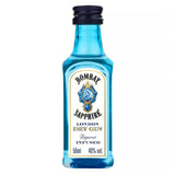 Bombay Sapphire London dry gin miniatures with natural botanicals - British product