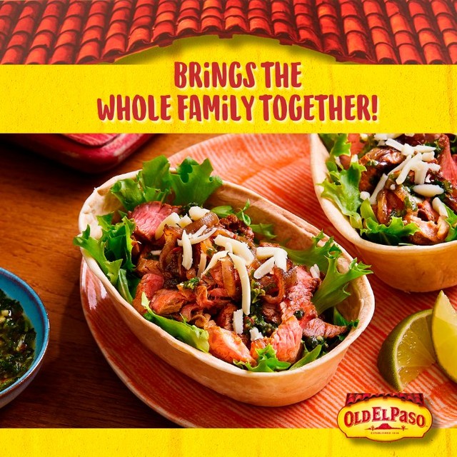 Old El Paso Stand 'N Stuff tortilla boats 193g, imported from the UK